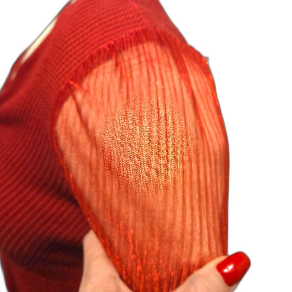 98th & Madison red knit peplum cardigan top